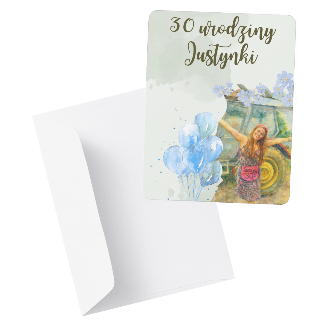 Kartka personalizowana z Twoim zdjęciem – akwarela - obrazek 3