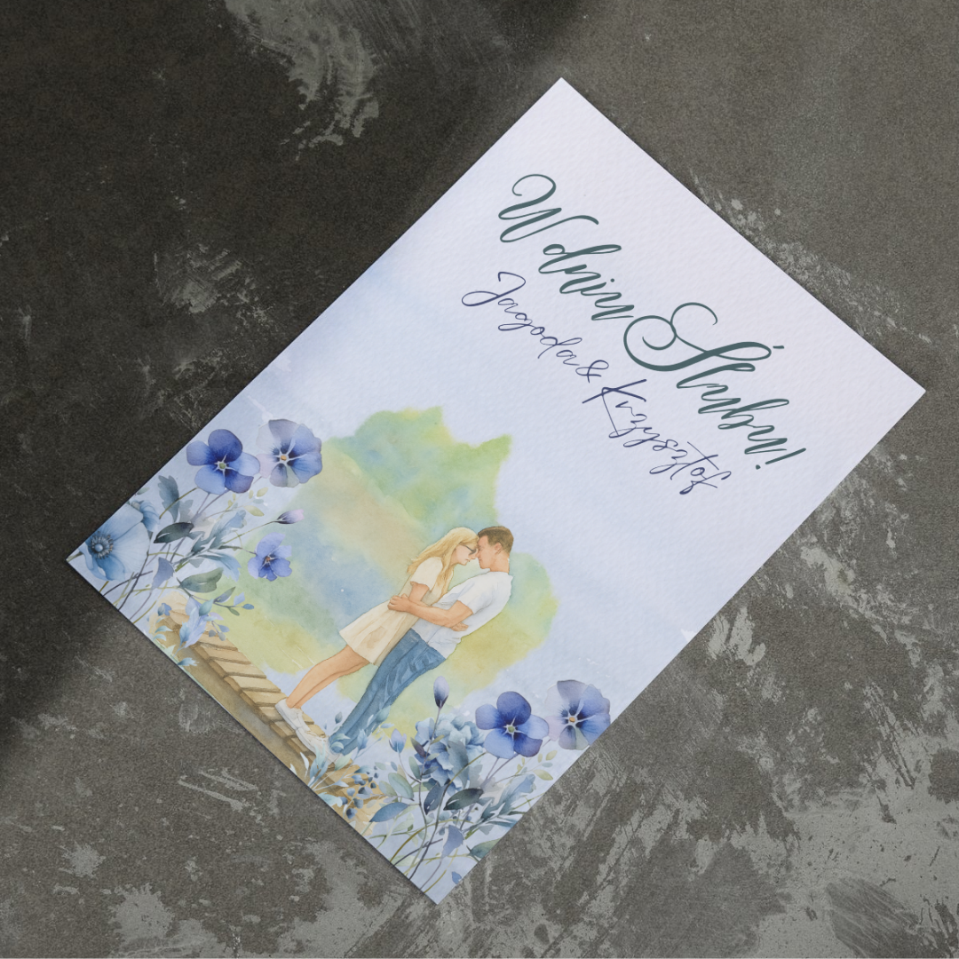 Kartka personalizowana z Twoim zdjęciem – akwarela